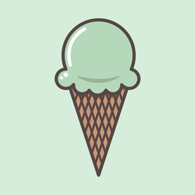 mint ice cream by saturngarden