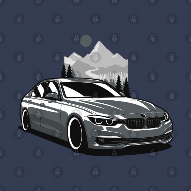 Dark Gray F30 Saloon Mountains by KaroCars