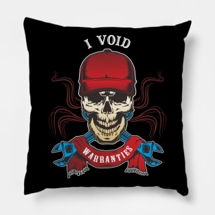 I Void Warranties Funny Mechanic Workshop Grage Tuning Car Pillow