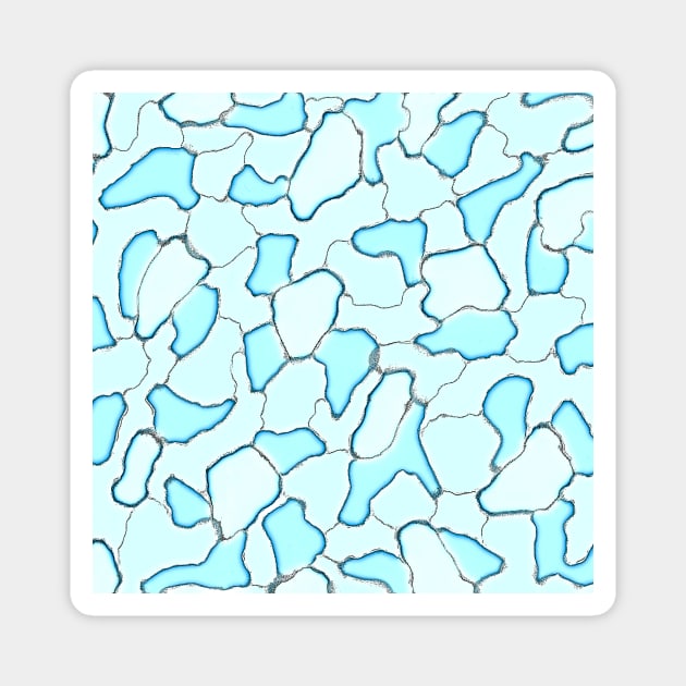 Unique Military Camouflage Army Blue Aqua Camo Pattern Magnet by JonDelorme