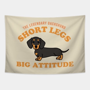 dachshund lovers short legs big attitude Tapestry