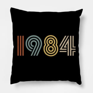 1984 Birth Year Retro Style Pillow