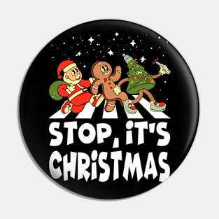 Christmas Road - 2, Santa Claus, Gingerbread man, Christmas tree Pin