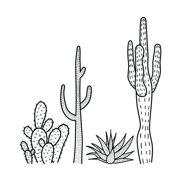 Cactus illustration by sziszigraphics