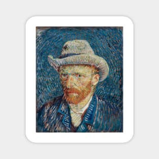 Vincent van Gogh's Self-Portrait with Grey Felt Hat Magnet