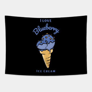 I Love Blueberry Ice Cream Tapestry