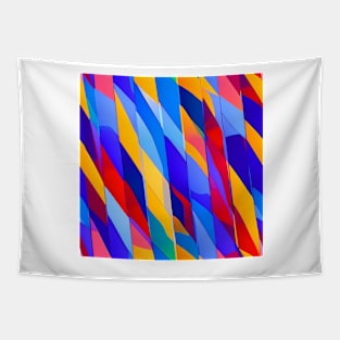 Multicolor Abstract Column  Art - Stained Glass Tapestry