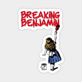 breaking and red girl Magnet