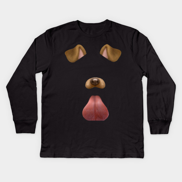 Dog Face Shirt Snapchat Kids Long Sleeve T Shirt Teepublic