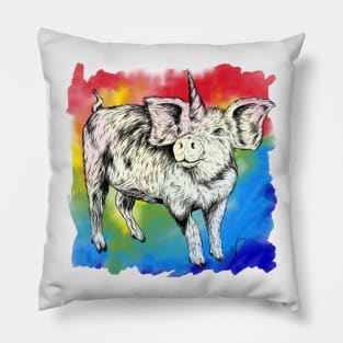 Rainbow Piggercorn Pillow