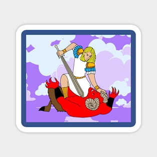 Fight Angel Devil Good Against Evil Magnet