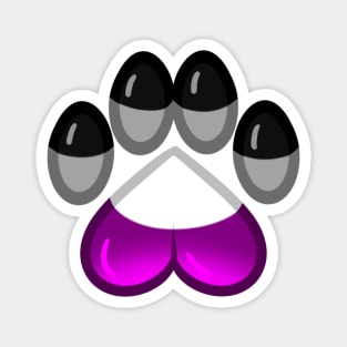 LGBTQ+ Pride Heart Paws - Asexual Magnet