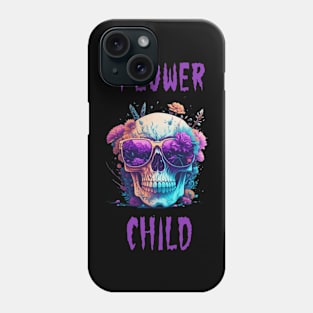 Flower Child Groovy Skull Halloween Phone Case