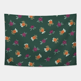 Floral Diagonal Tapestry