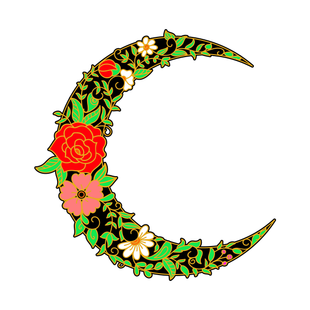 Floral Moon by My Tribe Apparel