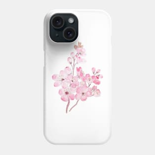 cherry blossom ink and watercolor 2 Phone Case