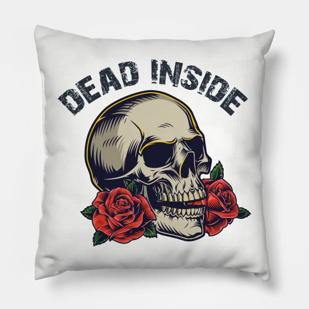 Dead Inside Pillow by OM Des