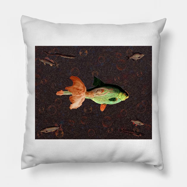 Fish Dance a la Klee Pillow by Loveday101