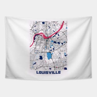 Louisville - Kentucky MilkTea City Map Tapestry