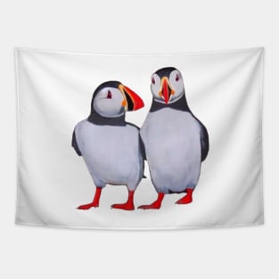Puffin pair Tapestry