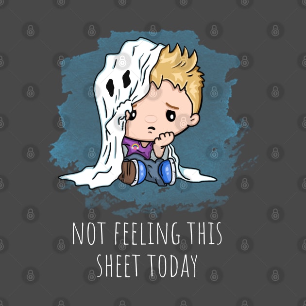 Cute Gay LGBTQ Boy Ghost Not Feeling This Sheet Today Funny Saying by egcreations