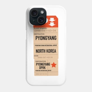 North Korea Pyongyang Travel ticket Phone Case