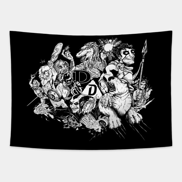 Crusaders & Corn Chips Tapestry by Omniverse / The Nerdy Show Network