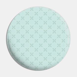 Mint Green Cross Pattern Pin