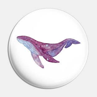 Blueberry galaxy whale Pin