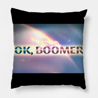 OK Boomer legendary 80's SPACE RAINBOW Pillow