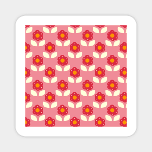 Retro Floral Magnet