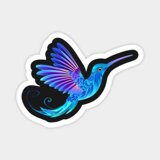 Neon Hummingbird Magnet