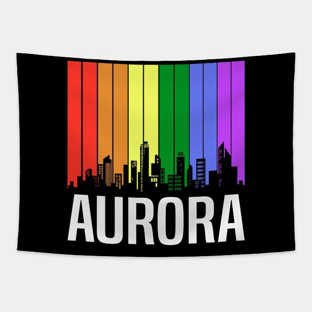 The Love For My City Aurora Great Gift For Everyone Who Likes This Place. Tapestry by gdimido