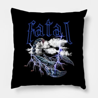 fatal - scorpion amidst storm Pillow