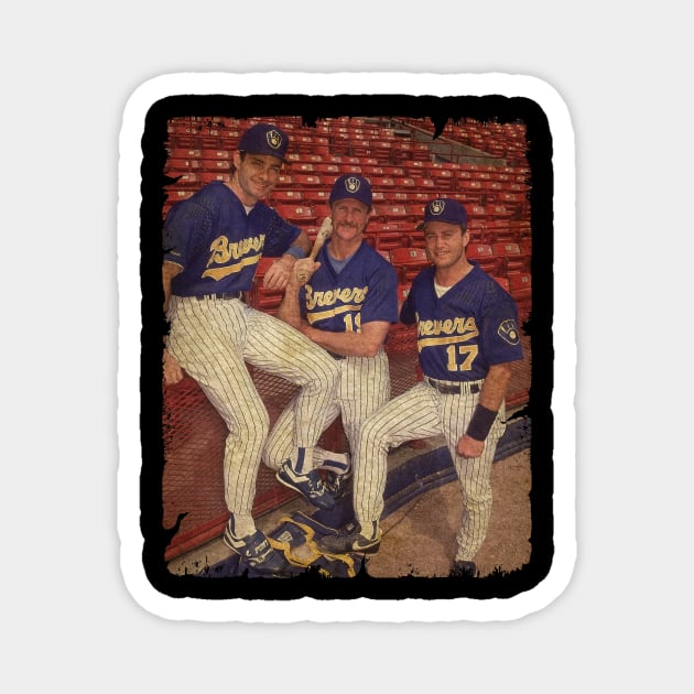 Paul Molitor, Robin Yount, and Jim Gantner in Milwaukee Brewers Magnet by SOEKAMPTI