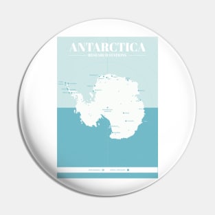 Antarctica Research Stations Map Pin