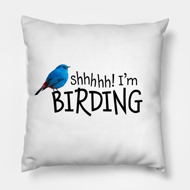 Shhhh! I'm Birding Pillow by sparkling-in-silence