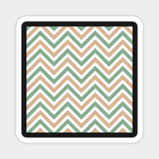 Pale Green Peach Chevron ZigZagFall Halloween Repeat Pattern Magnet