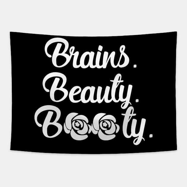 Brains Beauty Booty, Curvy Queen, Melanin Tapestry by jmgoutdoors