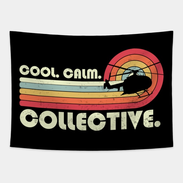 Cool Calm Collective Funny Helicopter Pilot Tapestry by Visual Vibes