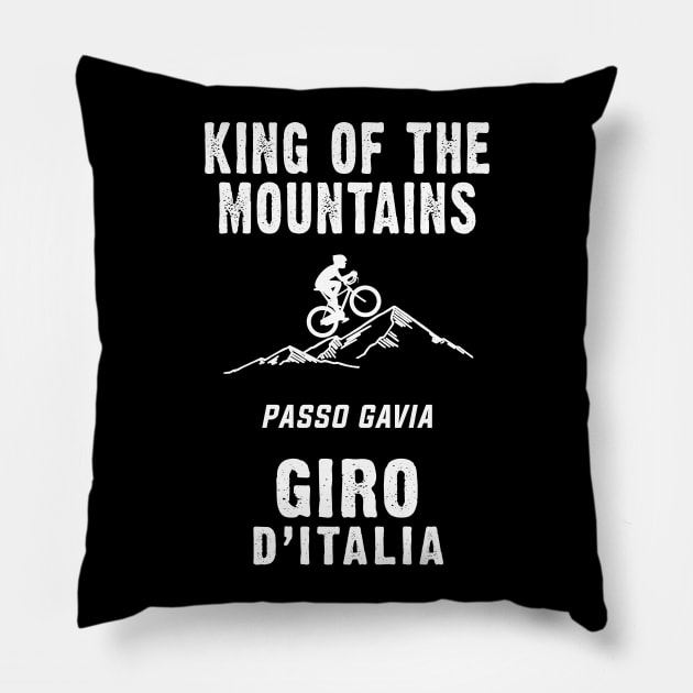 PASSO GAVIA King of the mountains Giro d`Italia For The Cycling Fans Pillow by Naumovski