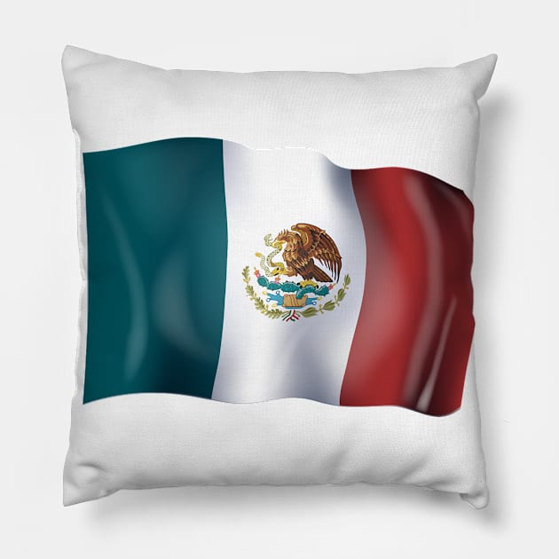 Mexico flag Pillow by SerenityByAlex