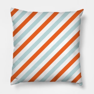 Blue & Orange Stripes Pillow