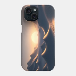 Beautiful scenery of landscapes from Sand dune with the sun Phone Case