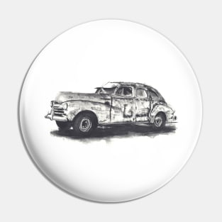 old classic rusty car Pin