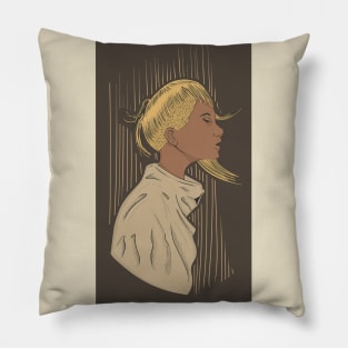 Girl in the dark Pillow