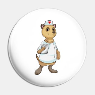 Meerkat as Nurse with Heart Pin