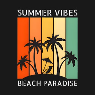 vintage-summer vibe-beach paradis T-Shirt