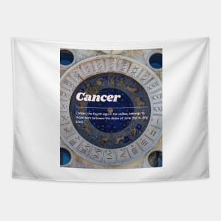 Cancer Zodiac Roman Numeral Print Tapestry