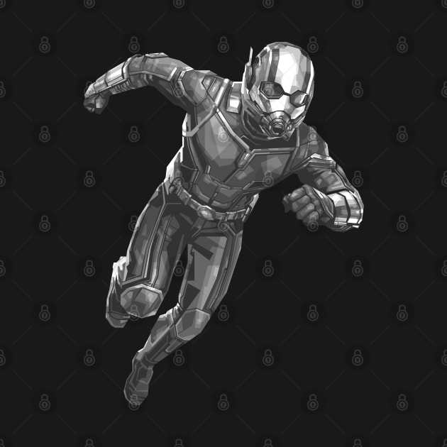 Ant Man in Action Black & White by Paradox Studio